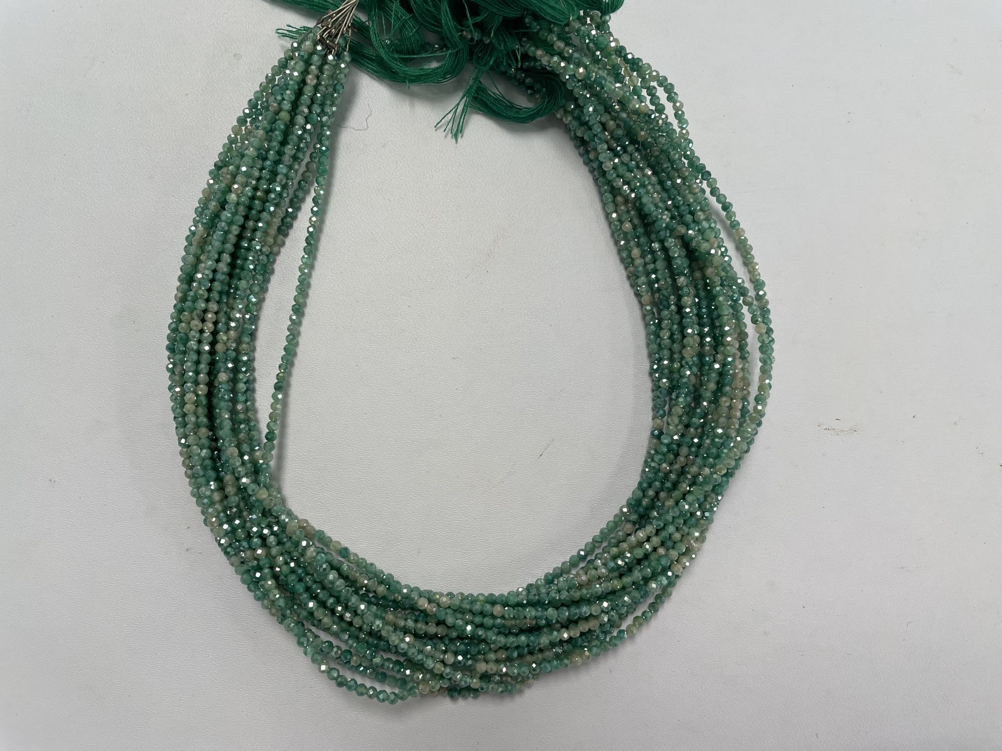Shaded Coated Moonstone Rondelle Faceted
