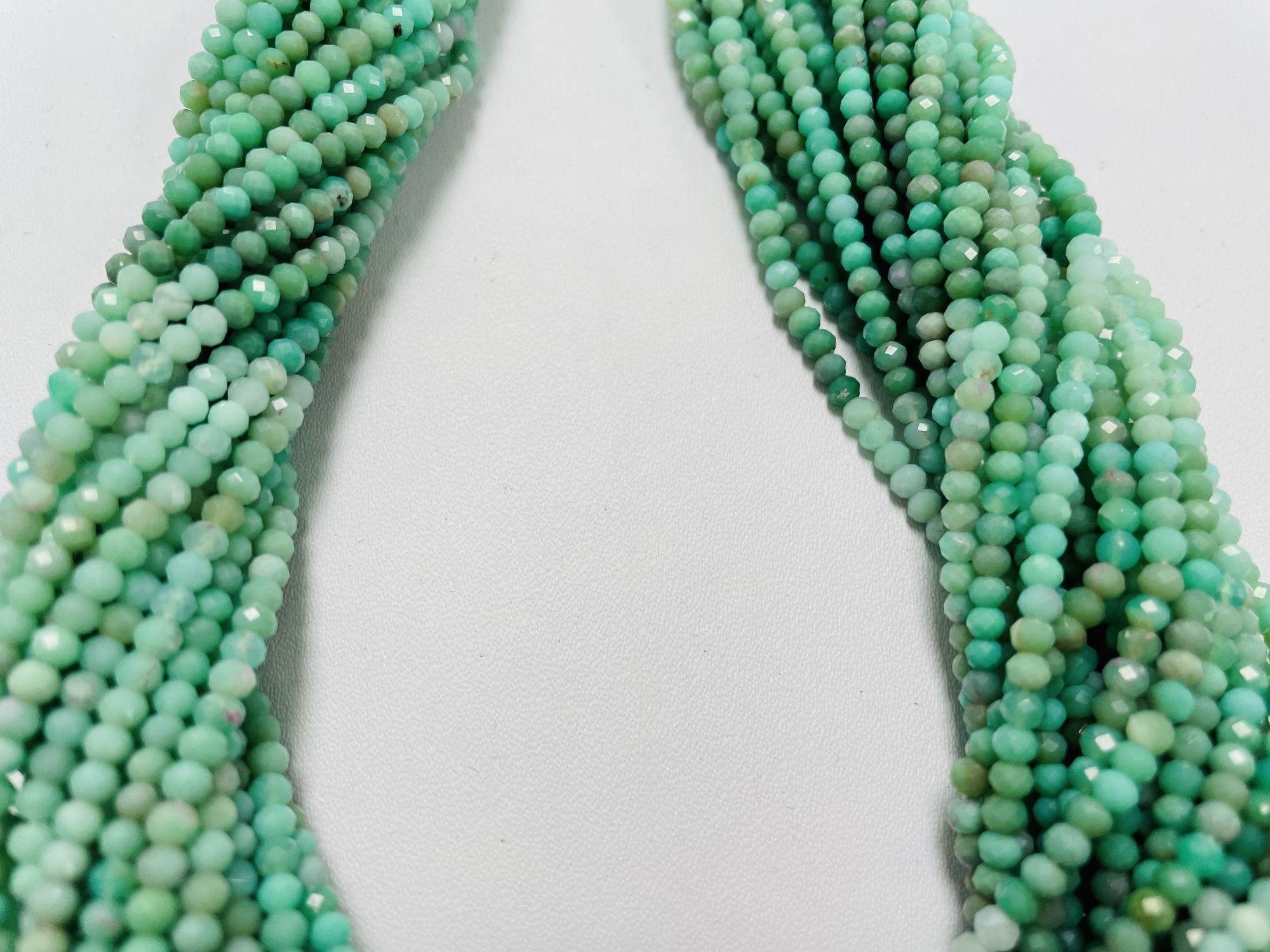 Shaded Chrysoprase Rondelle Faceted