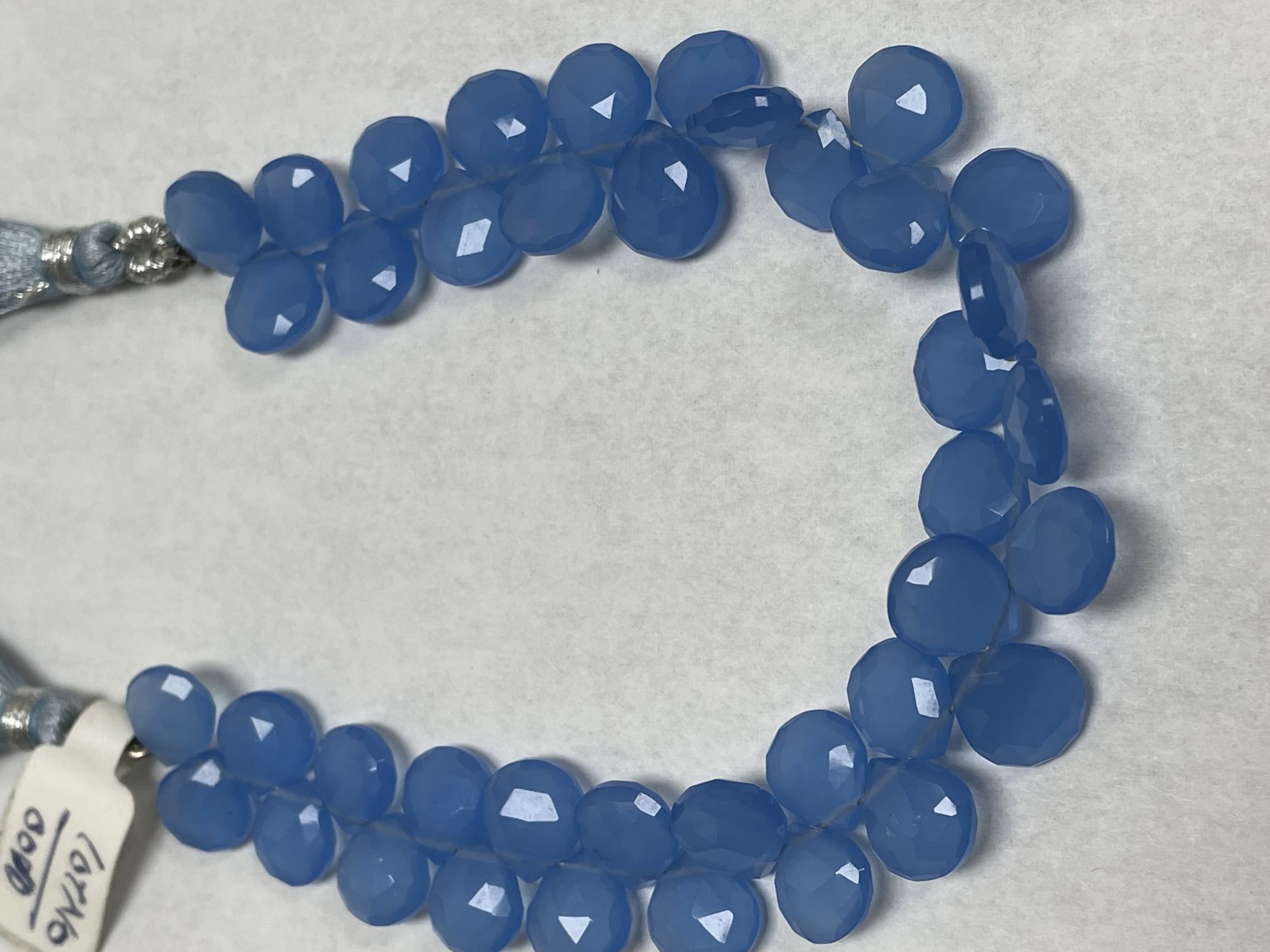Blue Chalcedony Heart Faceted