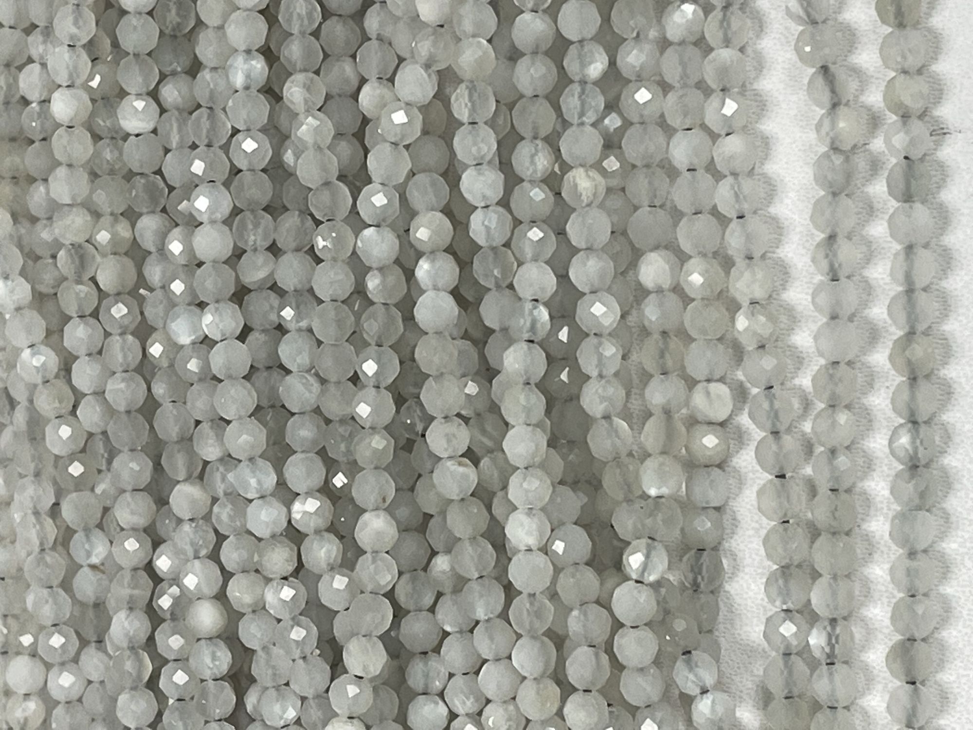 Moonstone Rondelle Faceted