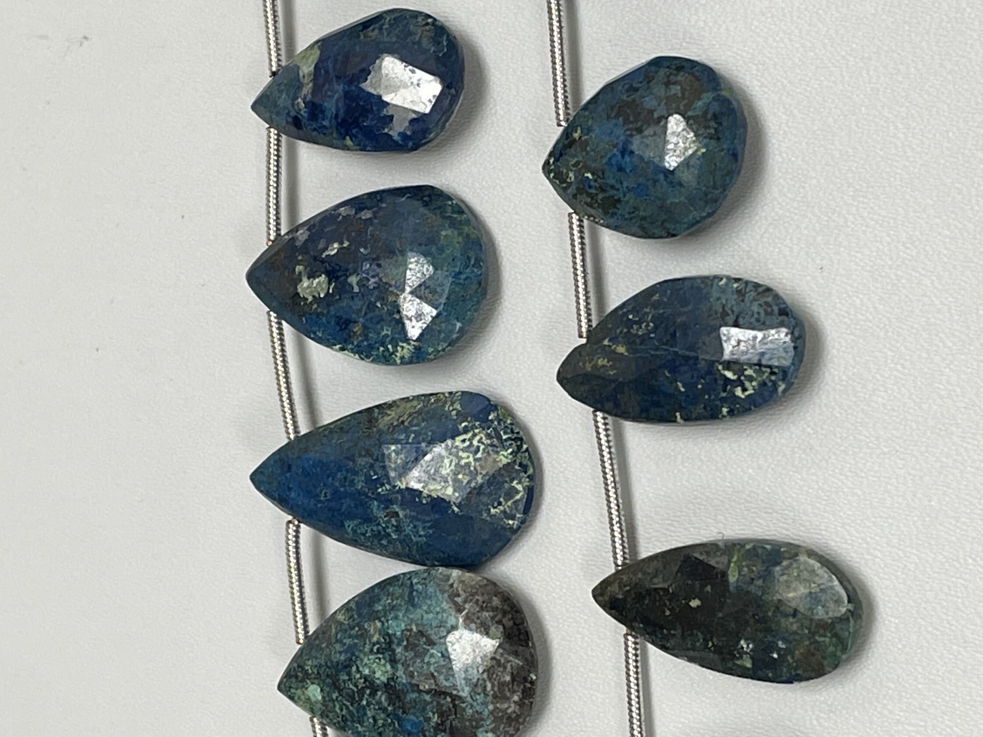 Chrysocolla Pears Faceted