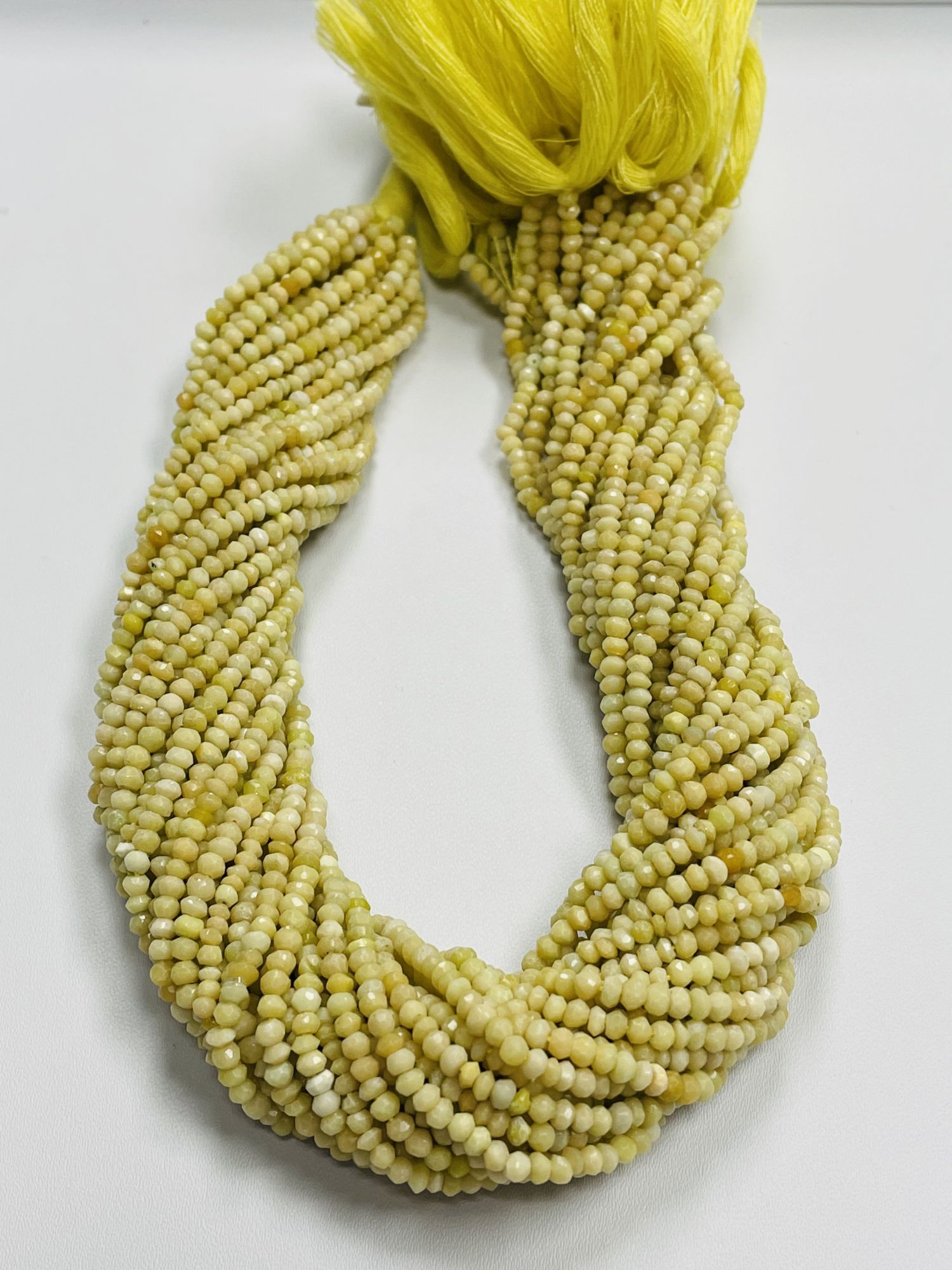 Opal Rondelle Faceted