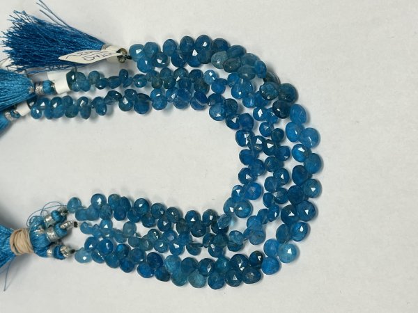 Shaded Blue Apatite Heart Faceted