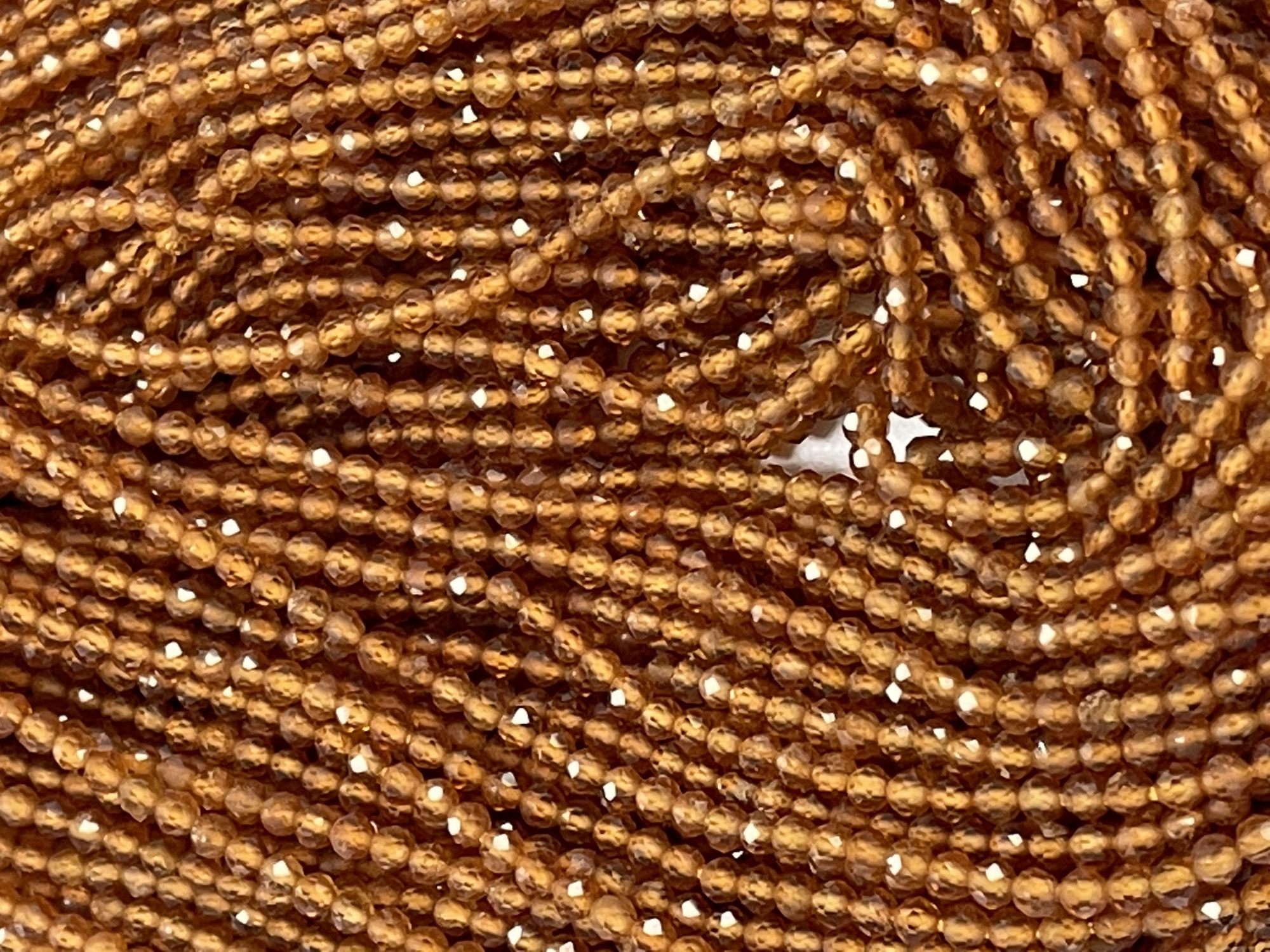 Hessonite Garnet Rondelle Faceted