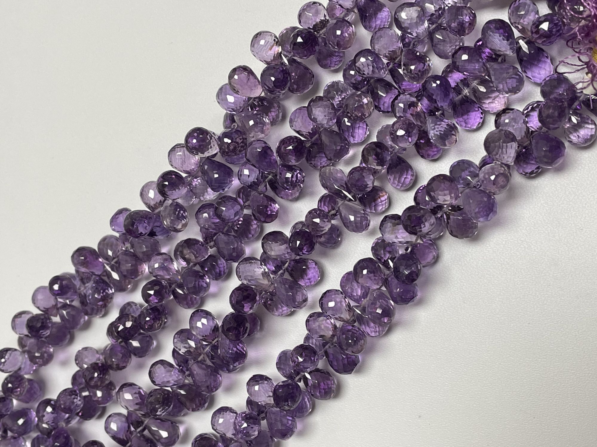 Purple Amethyst Drop Faceted