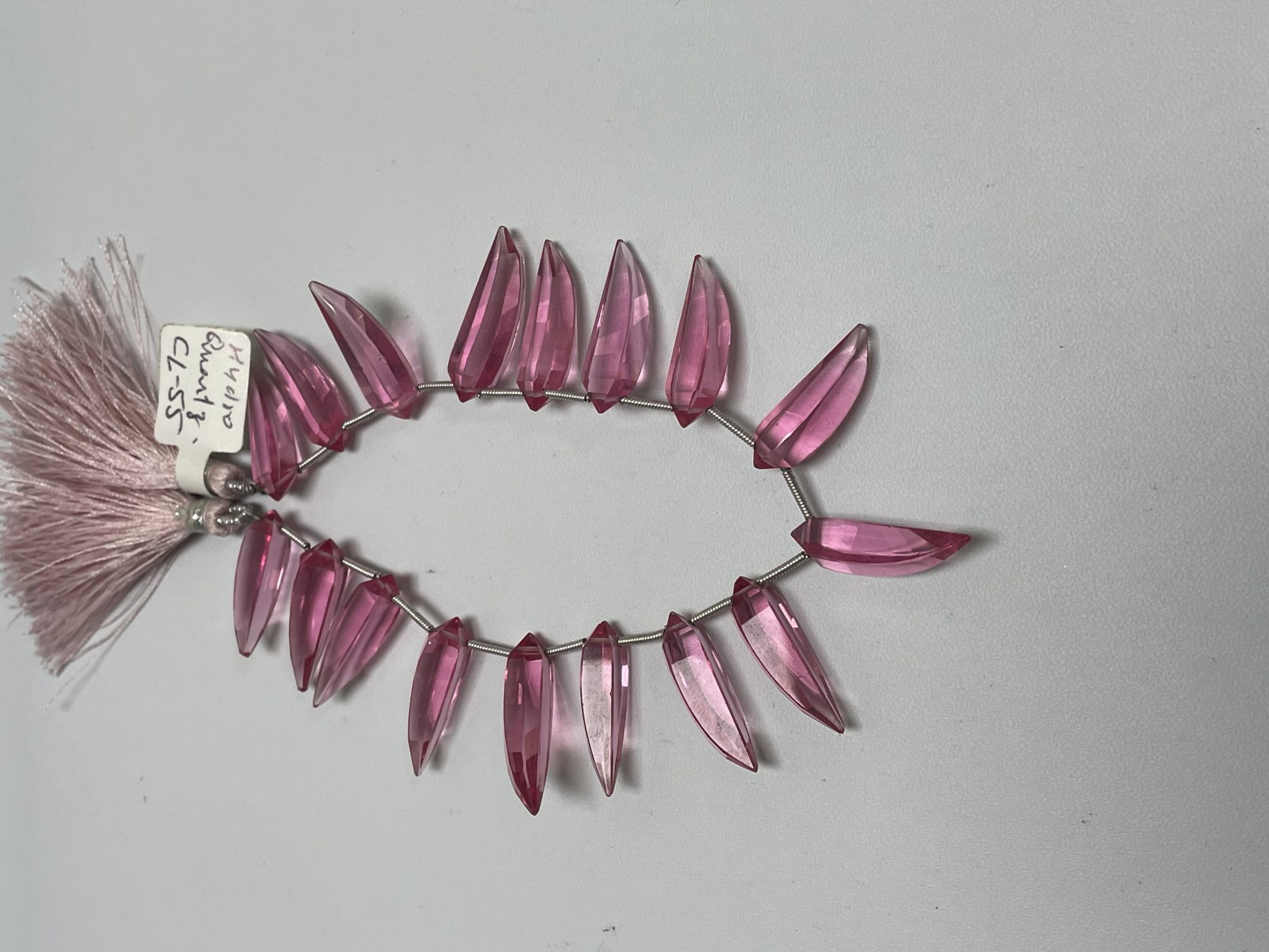 Pink Hydro Quartz Okra Faceted