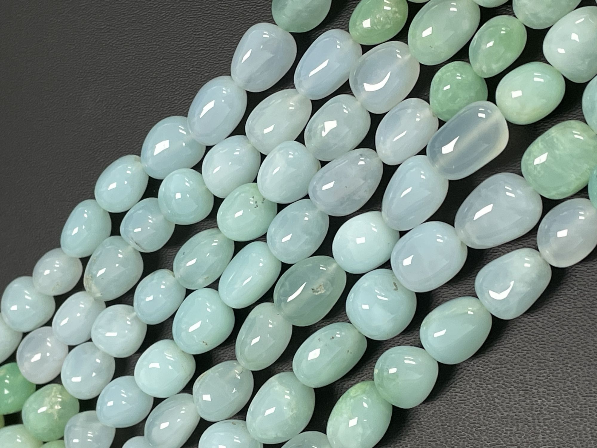 Shaded Green Opal Nugget Smooth