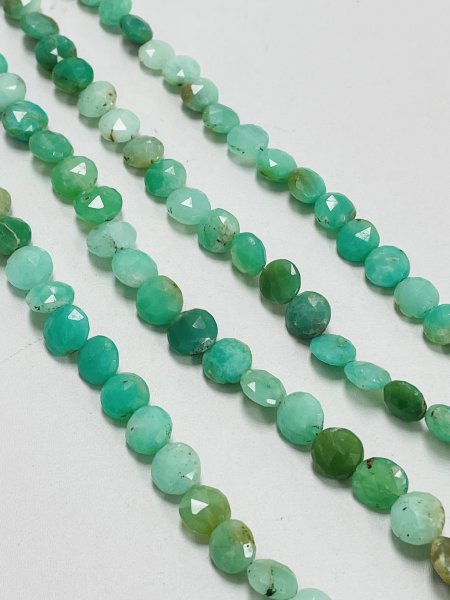 Chrysoprase Coins Faceted