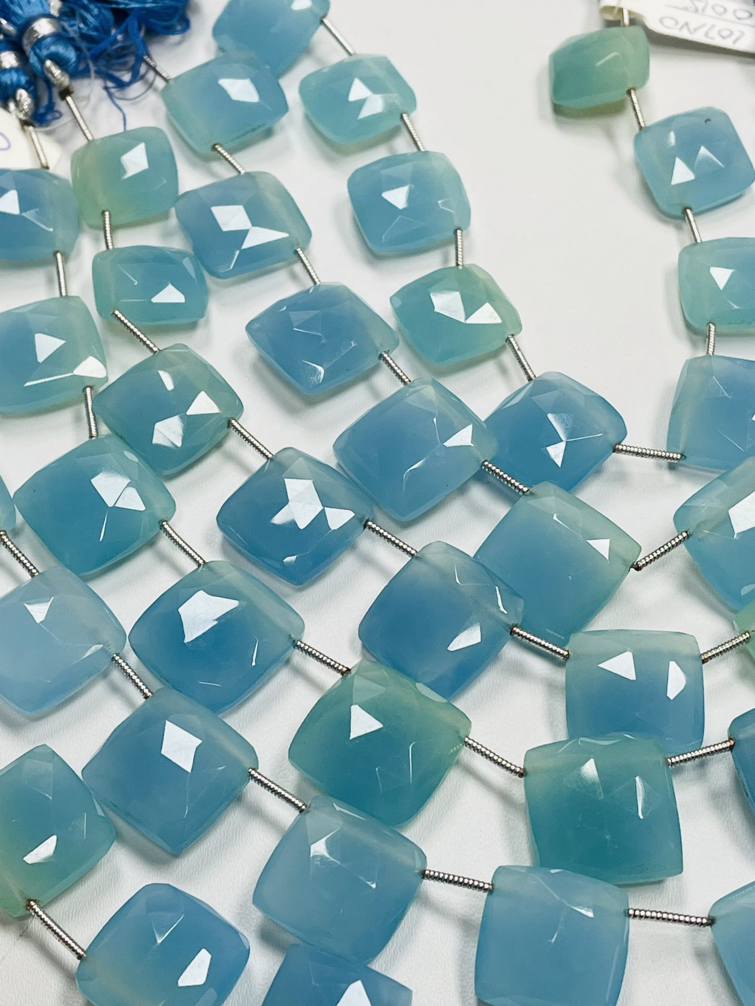 Blue Chalcedony Cushion Faceted