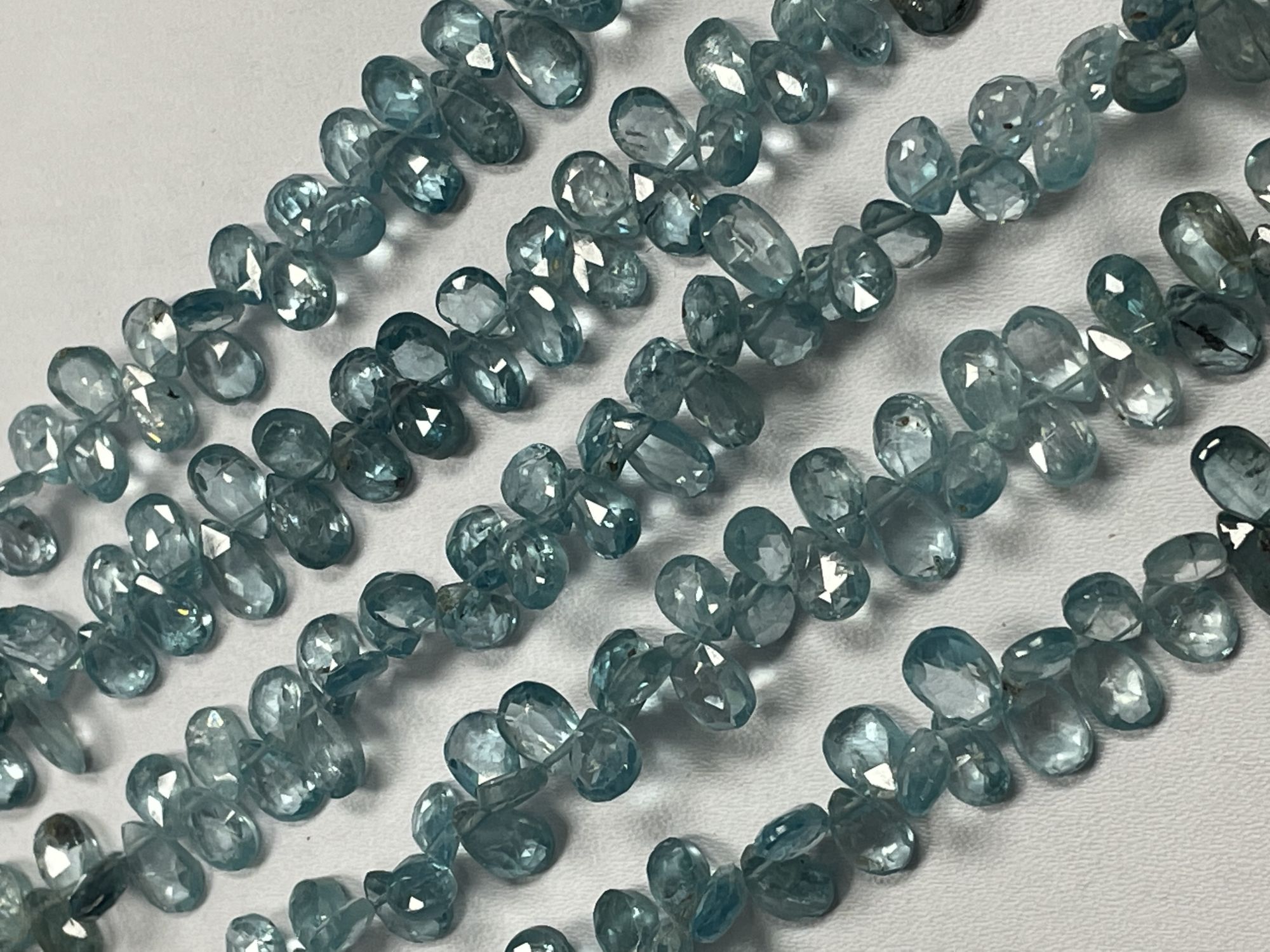 Blue Zircon Pear Faceted
