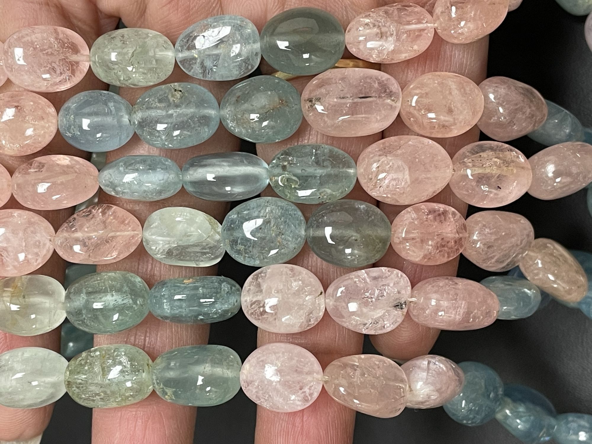 Multi Aquamarine Nugget Smooth