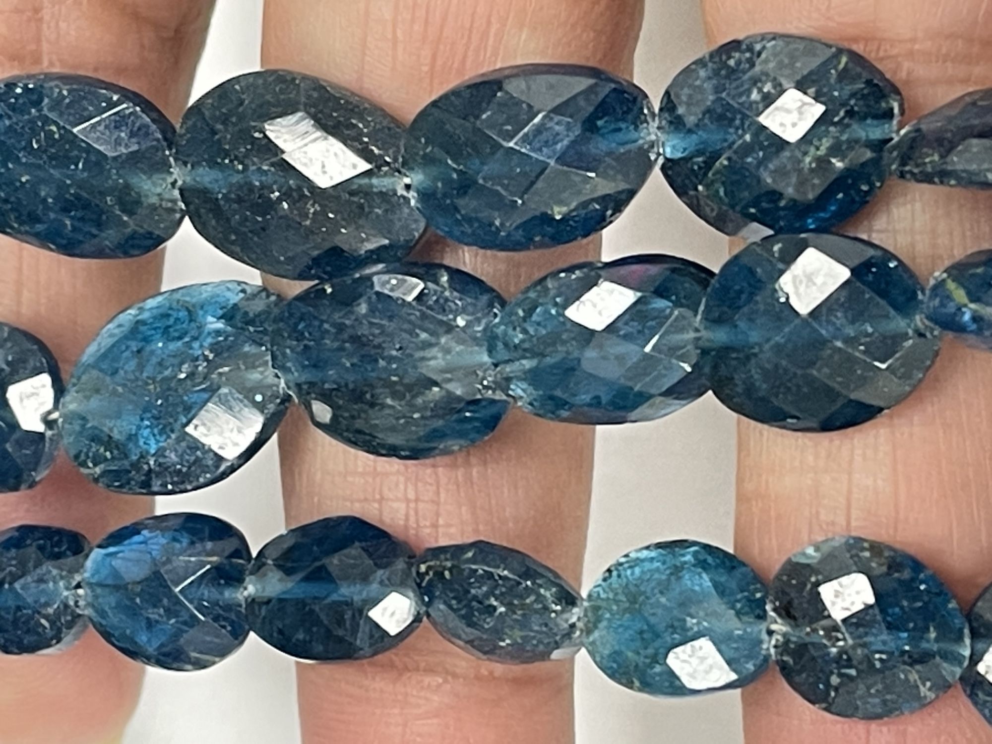 Blue Apatite Nugget Faceted