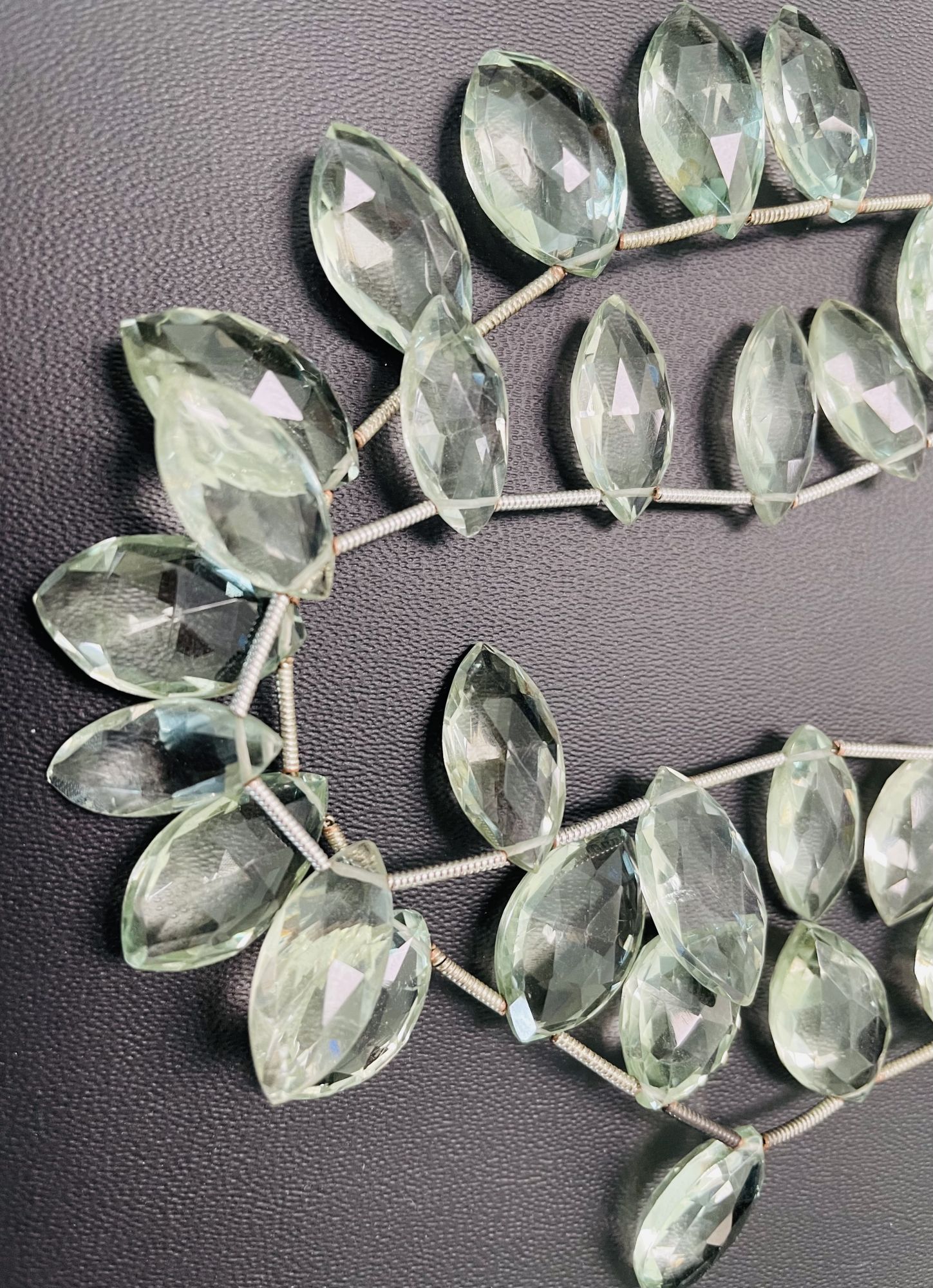 Green Amethyst Marquise Faceted