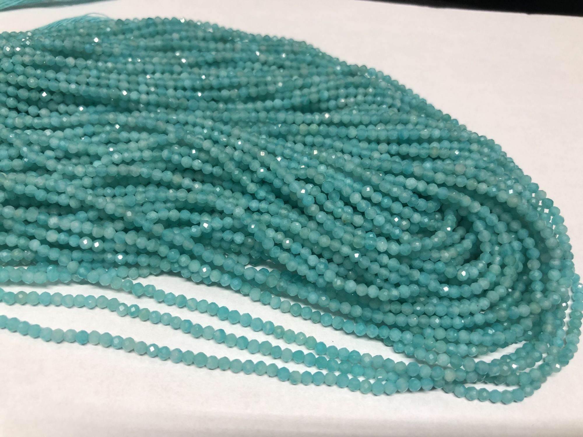 Amazonite Rondelles Faceted