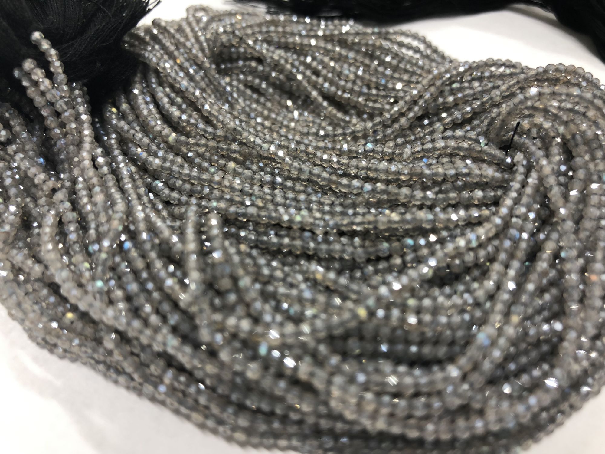 Mystic Labradorite Rondelles Faceted