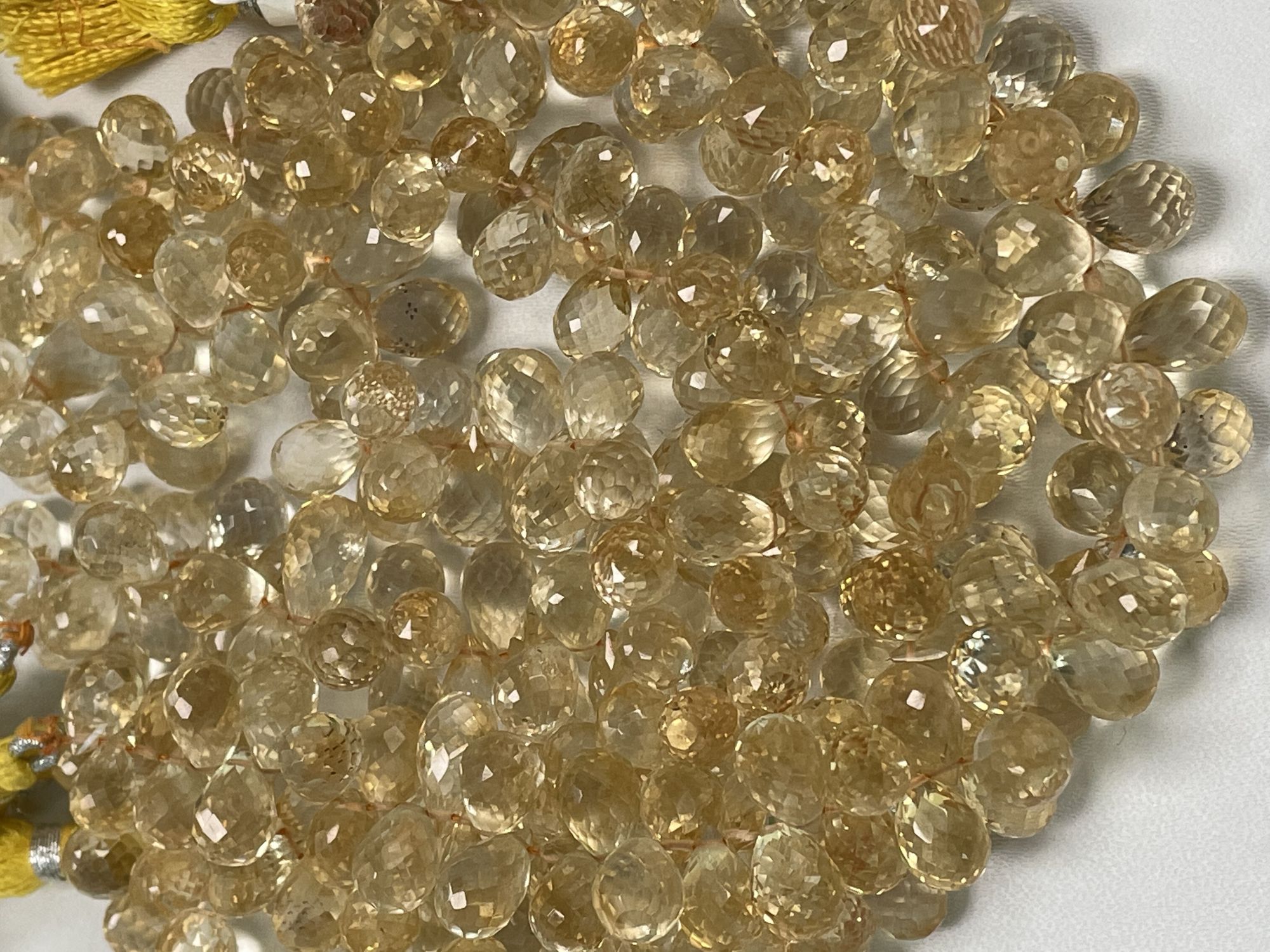 Citrine Drop Faceted