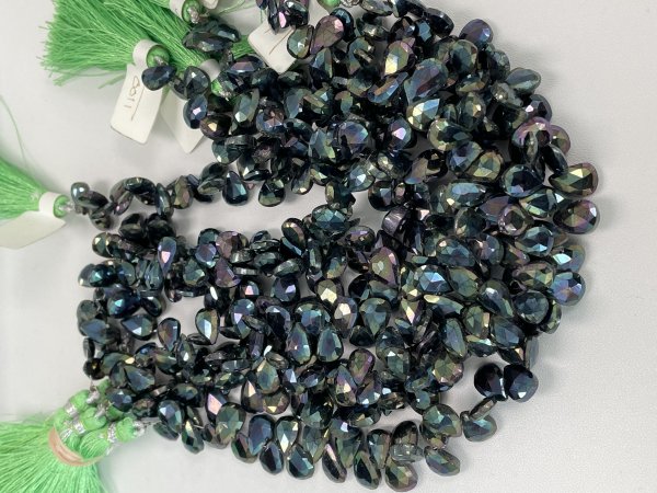 Mystic Green Spinel Pear Faceted