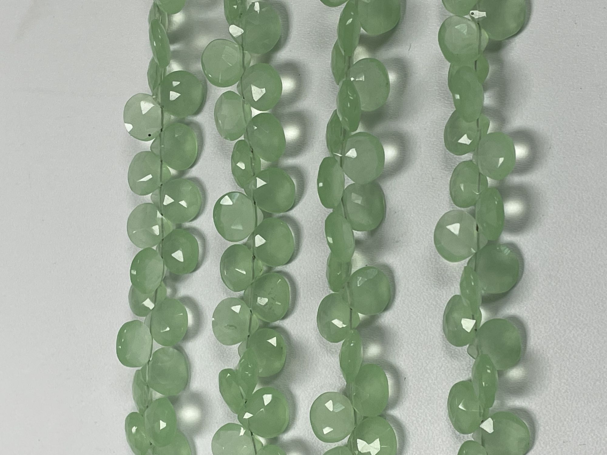 Green Chalcedony Heart Faceted