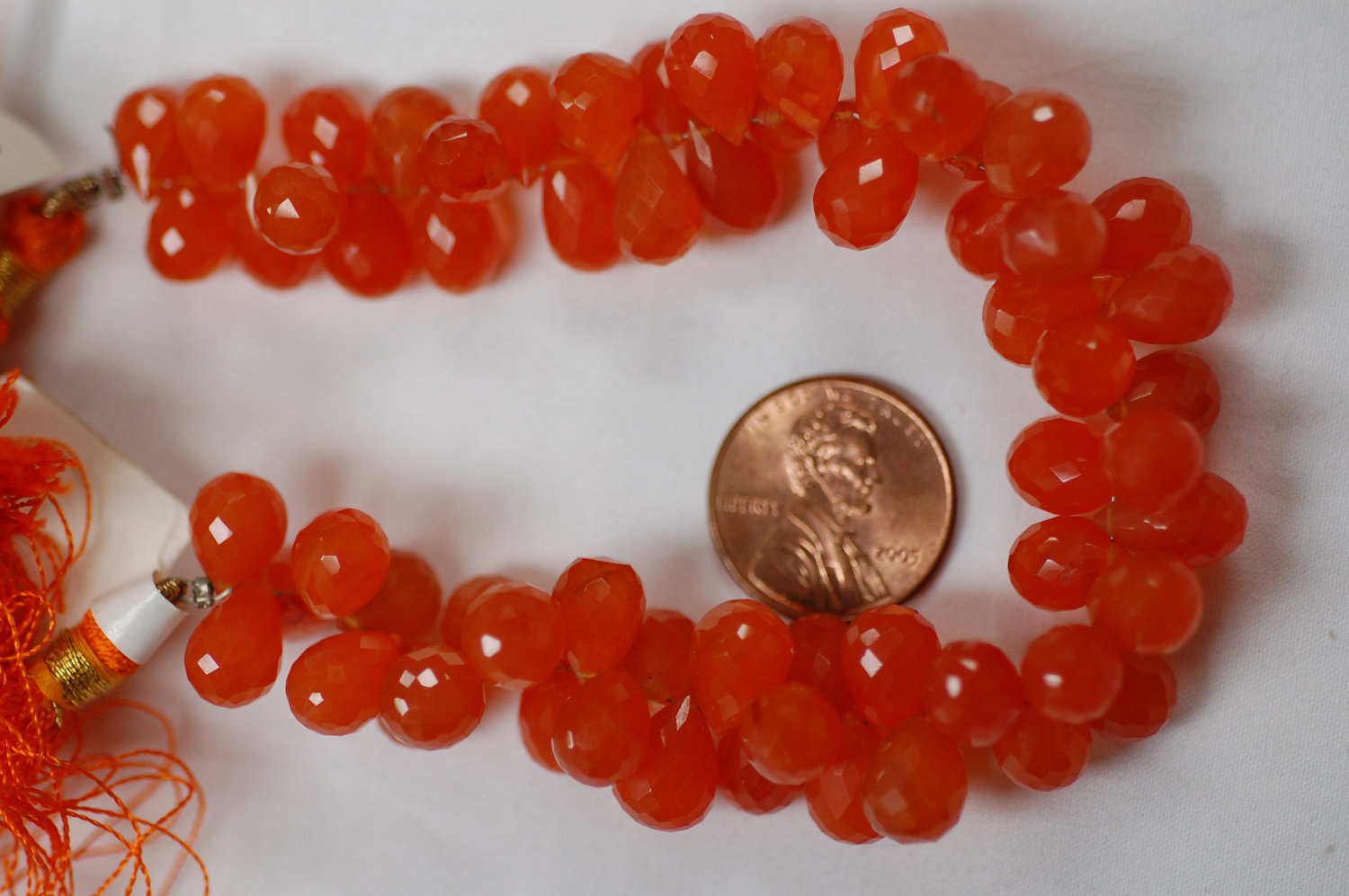Carnelian Drops Faceted
