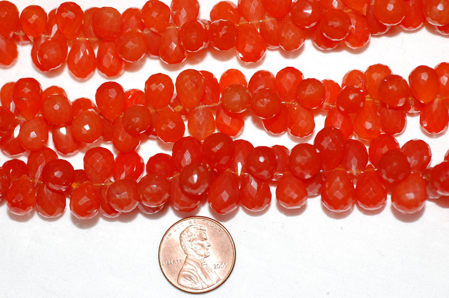 Carnelian Drops Faceted