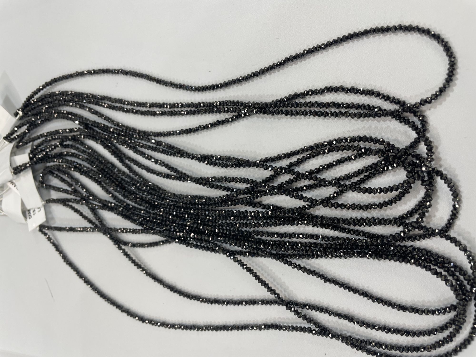 Black Diamonds Rondelles Faceted