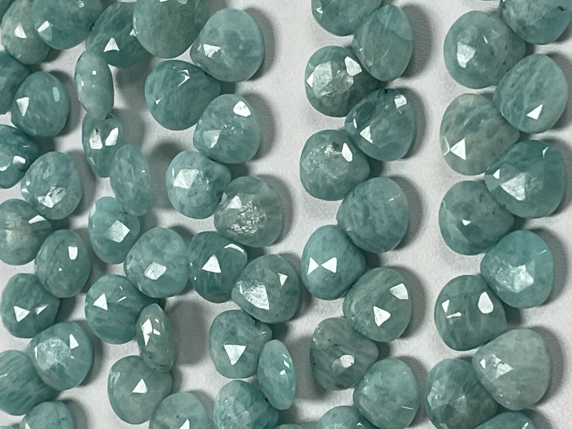 Amazonite Heart Faceted