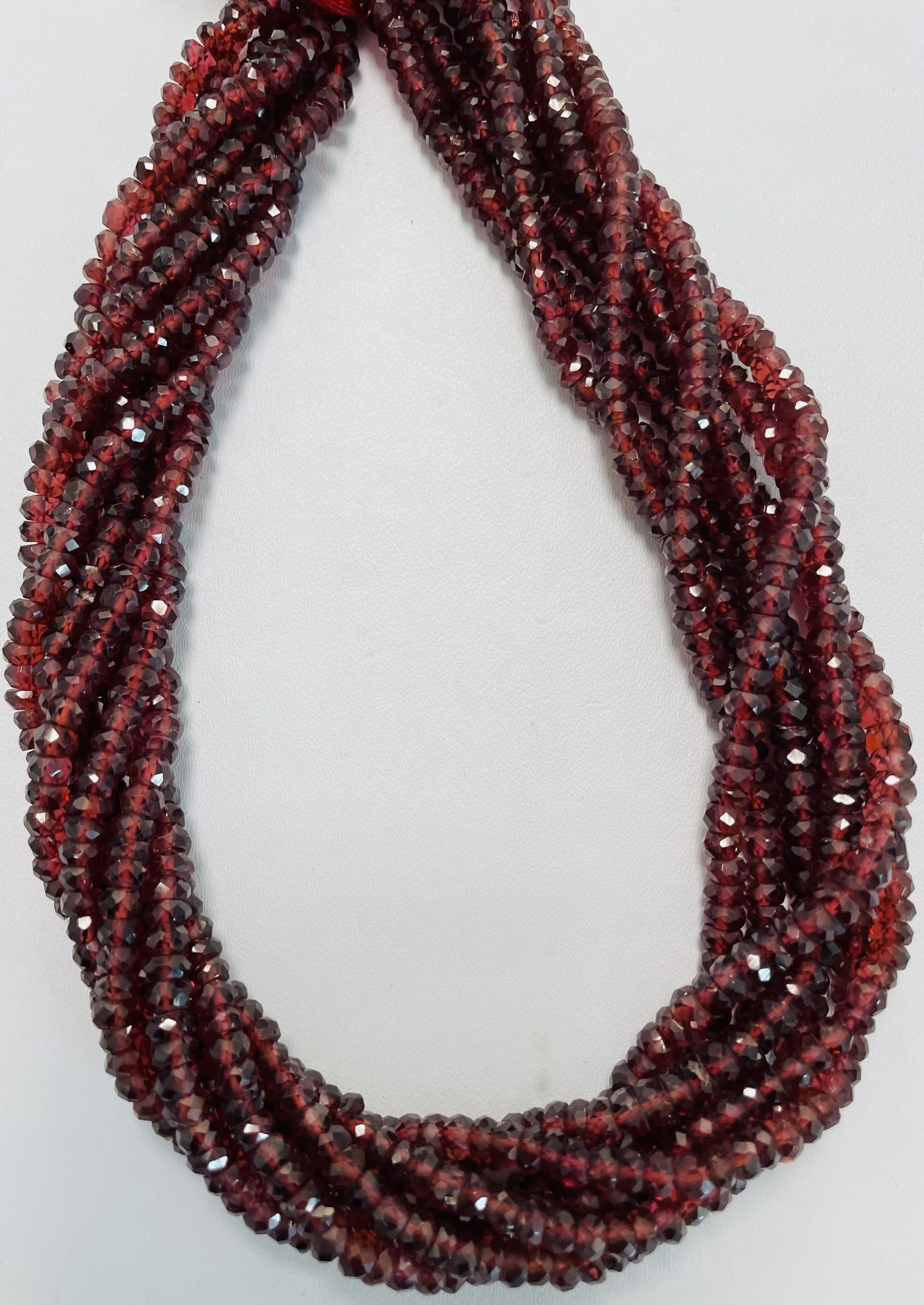 Garnet Rondelle Faceted