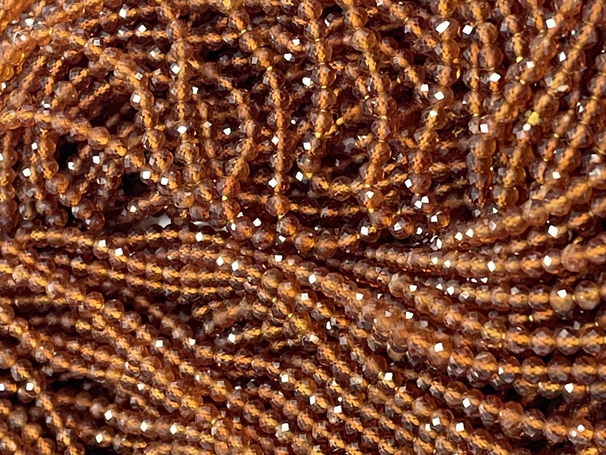 Hessonite Garnet Rondelle Faceted