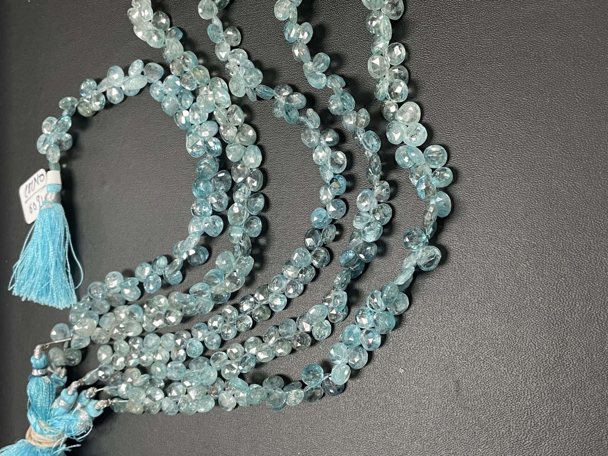 Blue Zircon Heart Faceted