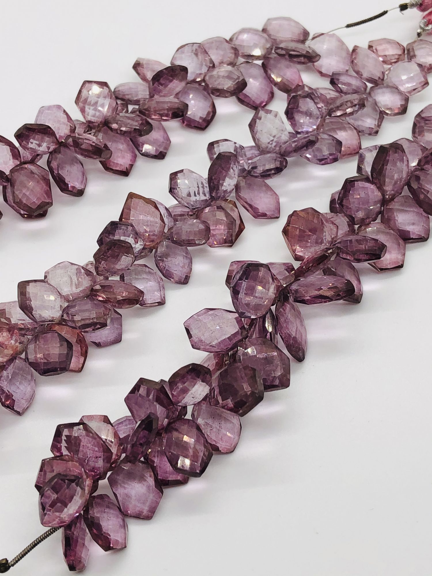 Pink Mystic Quartz Funky Cut  Hexagon