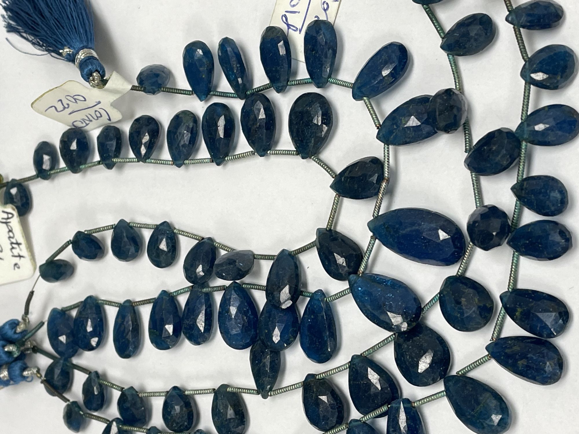 Blue Apatite Pear Faceted