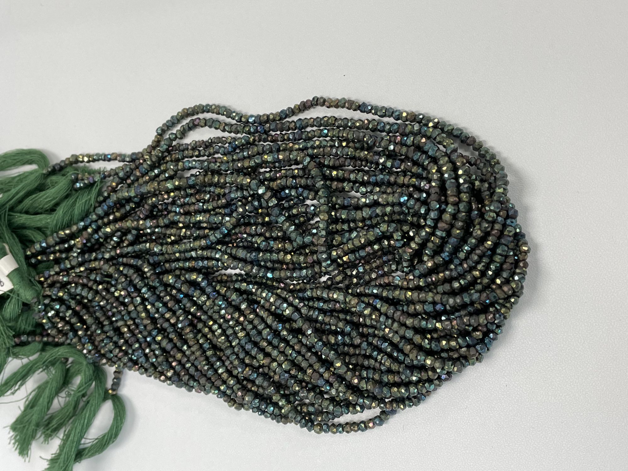 Mystic Green Spinel Rondelle Faceted