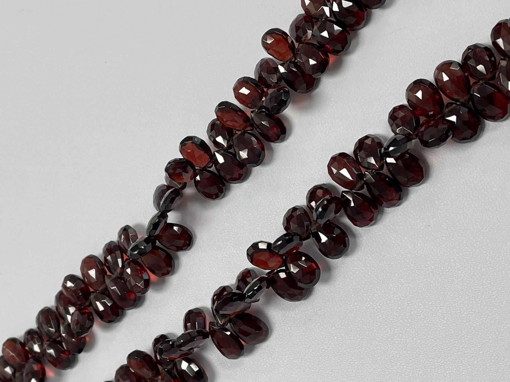 Red Garnet Pear Faceted