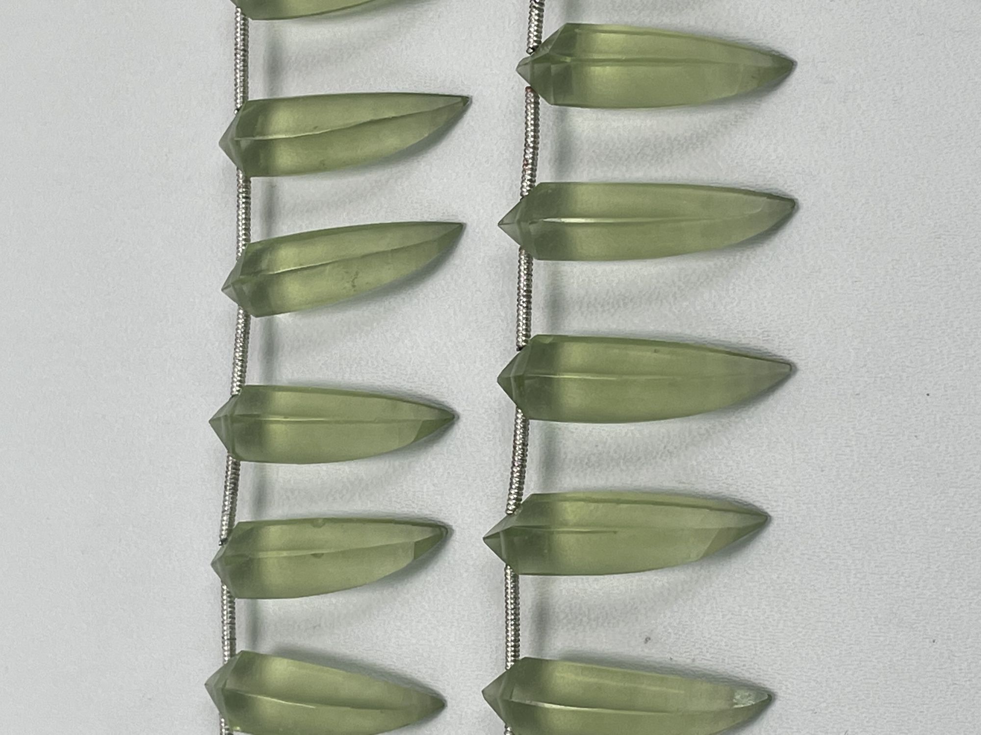 Leaf Green Hydro Quartz Okra Faceted
