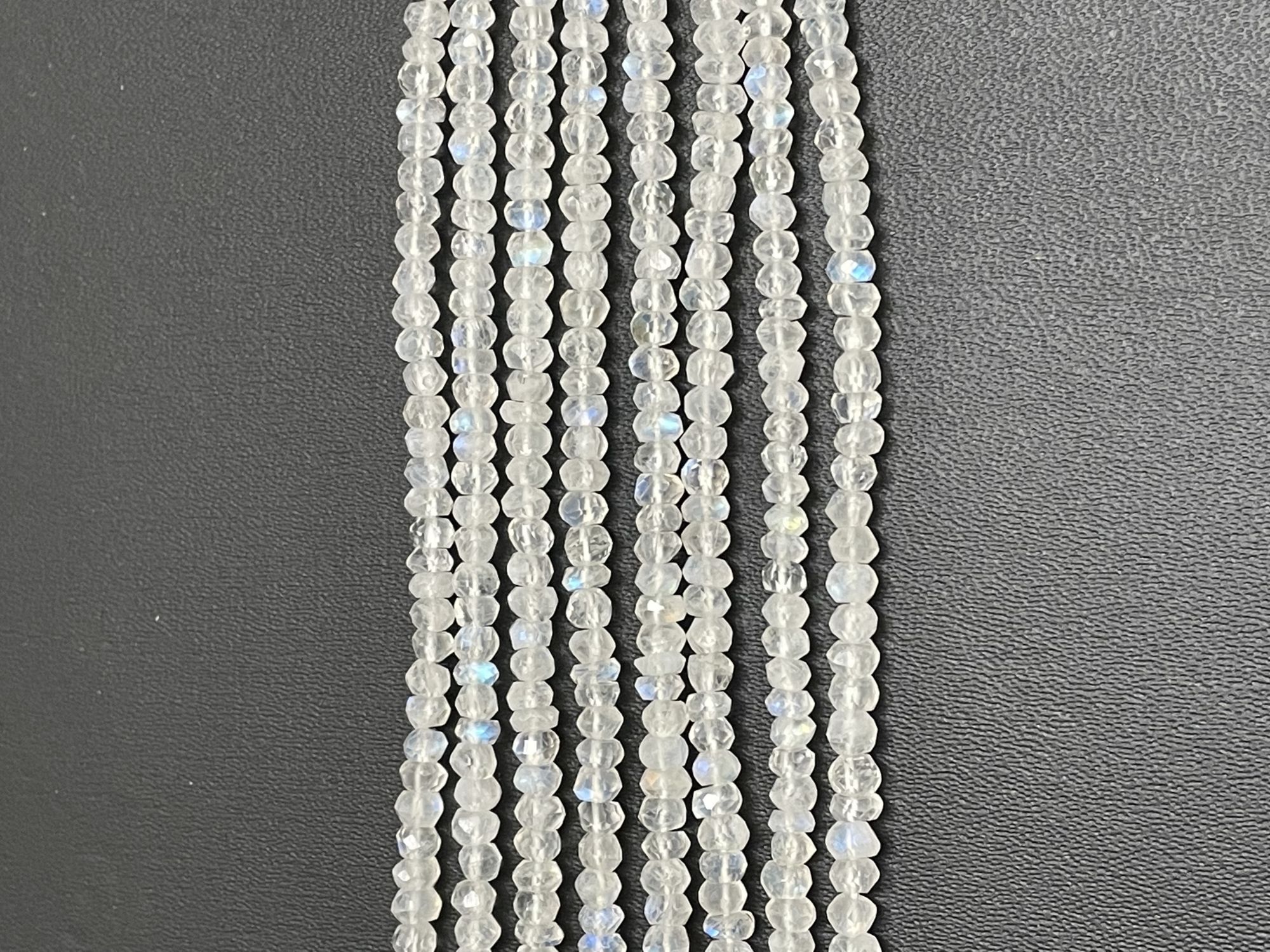 Rainbow Moonstone Rondelle Faceted