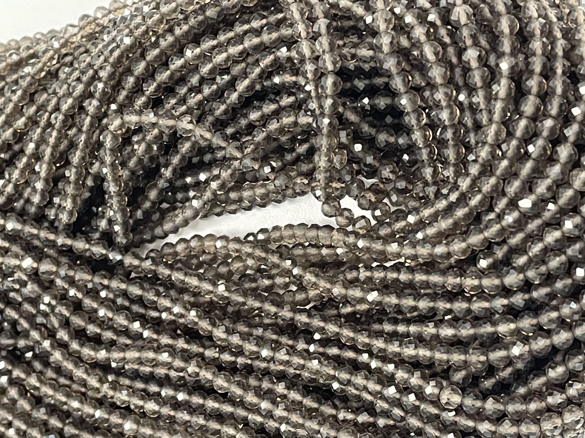 Smoky Quartz Rondelle Faceted