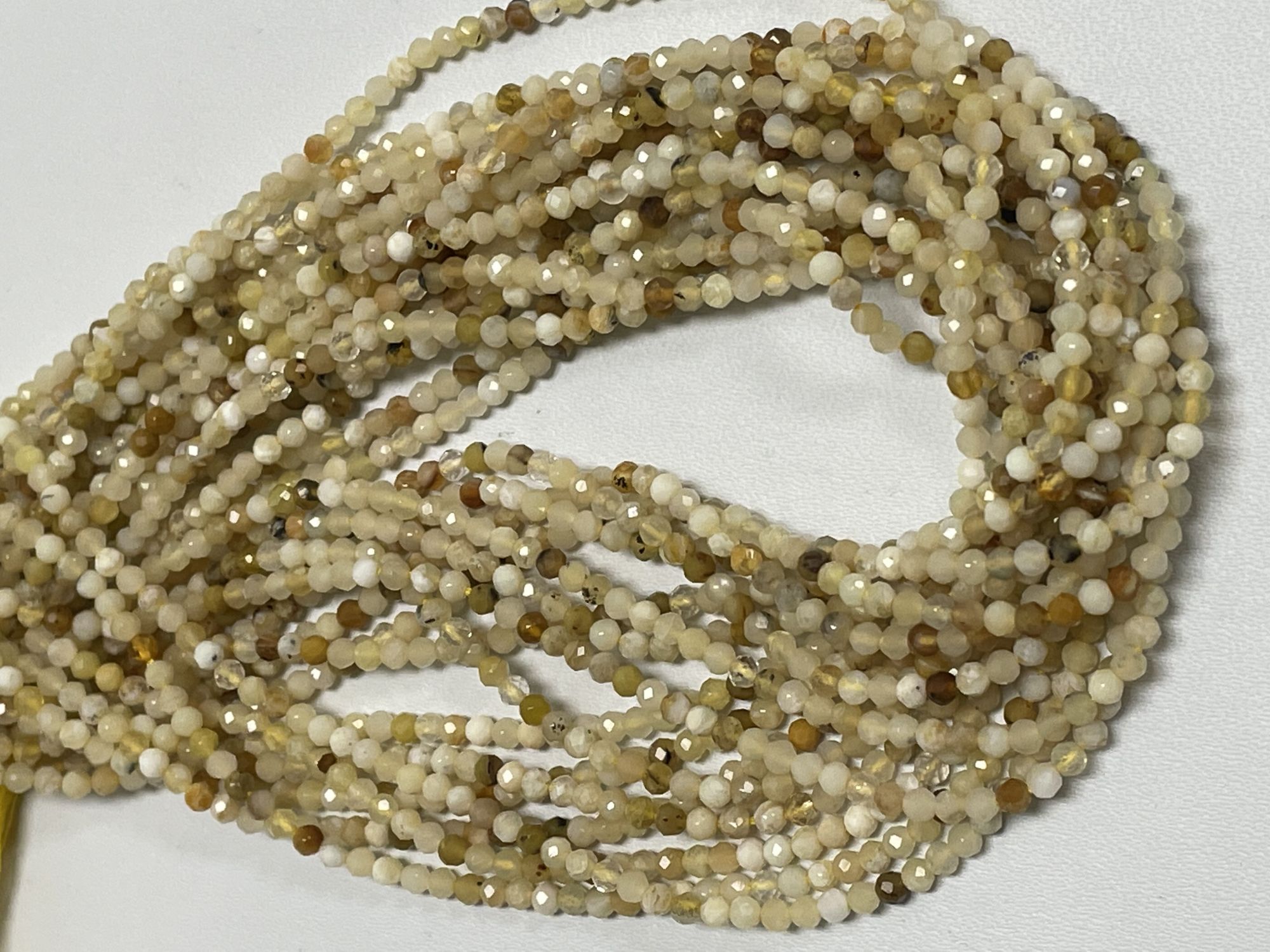 Yellow Opal Rondelle Faceted