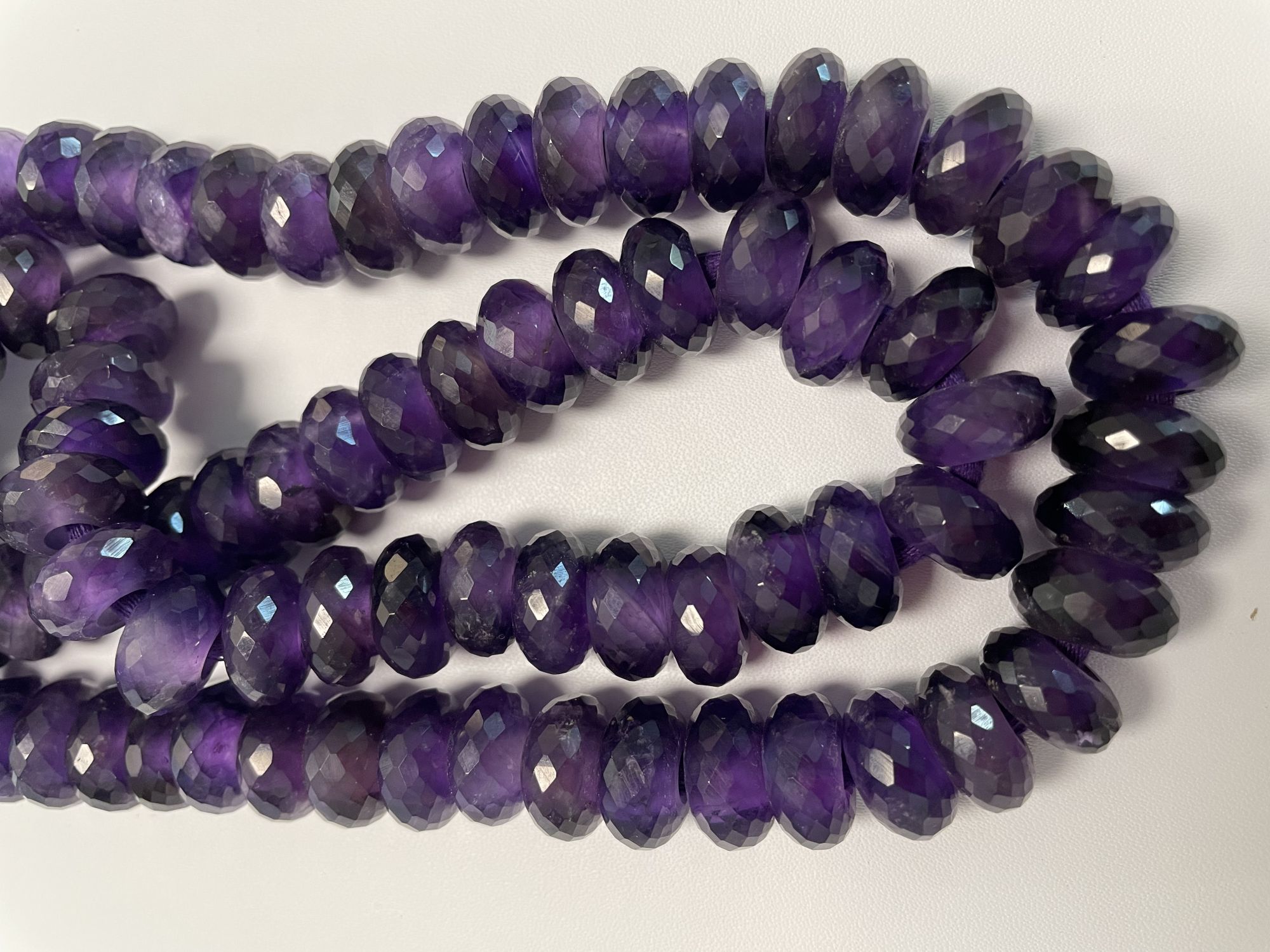 Purple Amethyst Rondelle Faceted