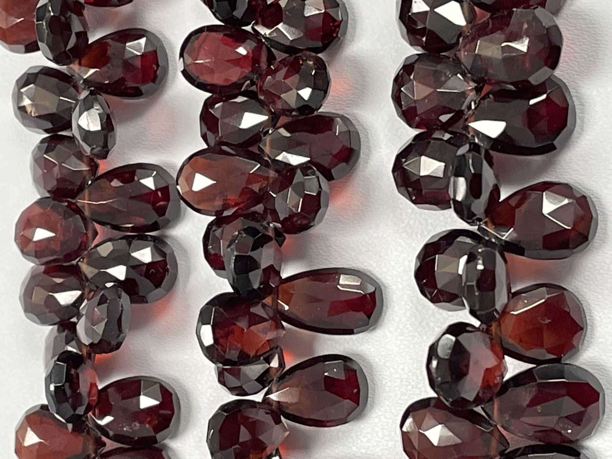 Red Garnet Pear Faceted