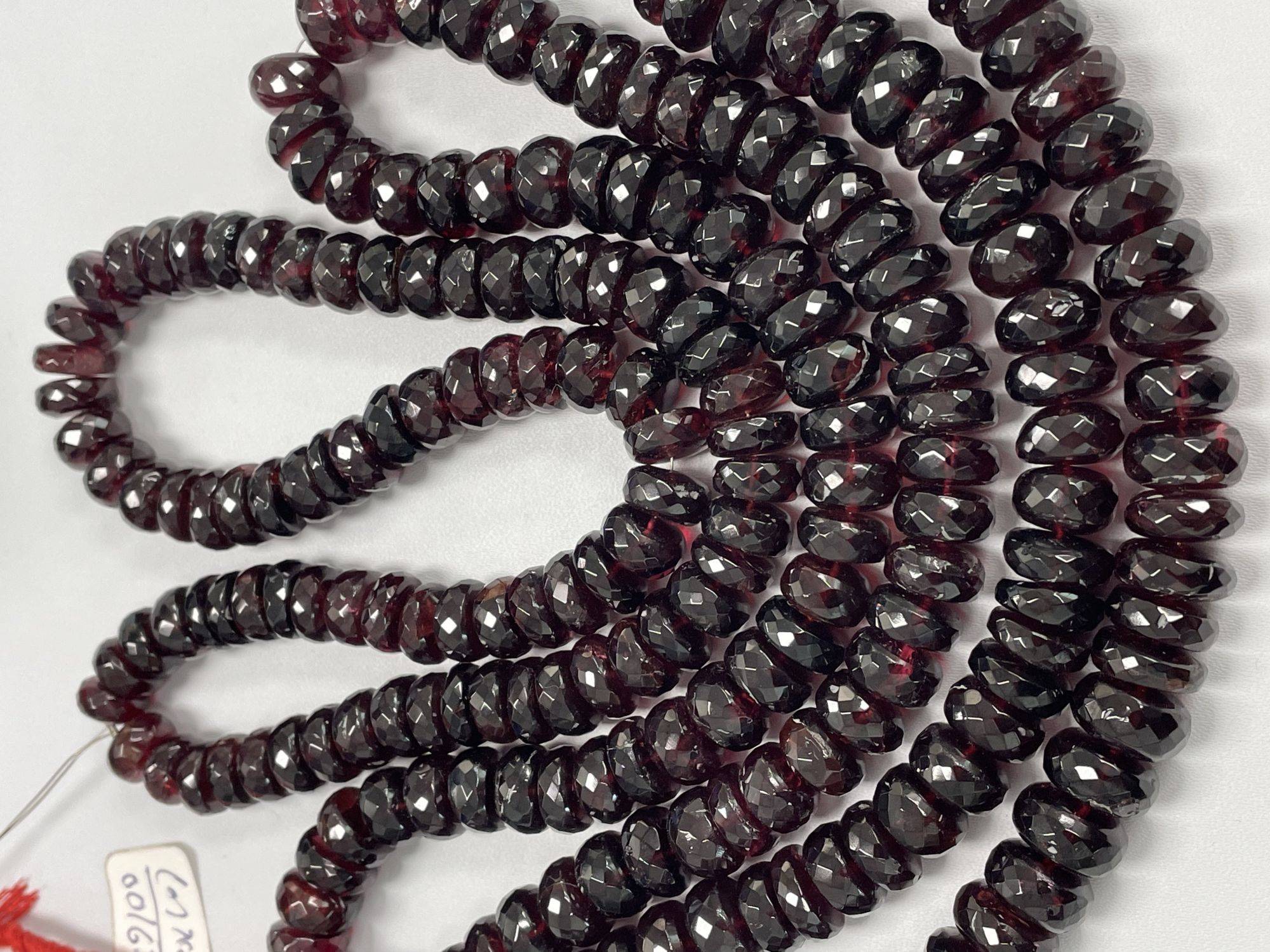 Red Garnet Rondelle Faceted