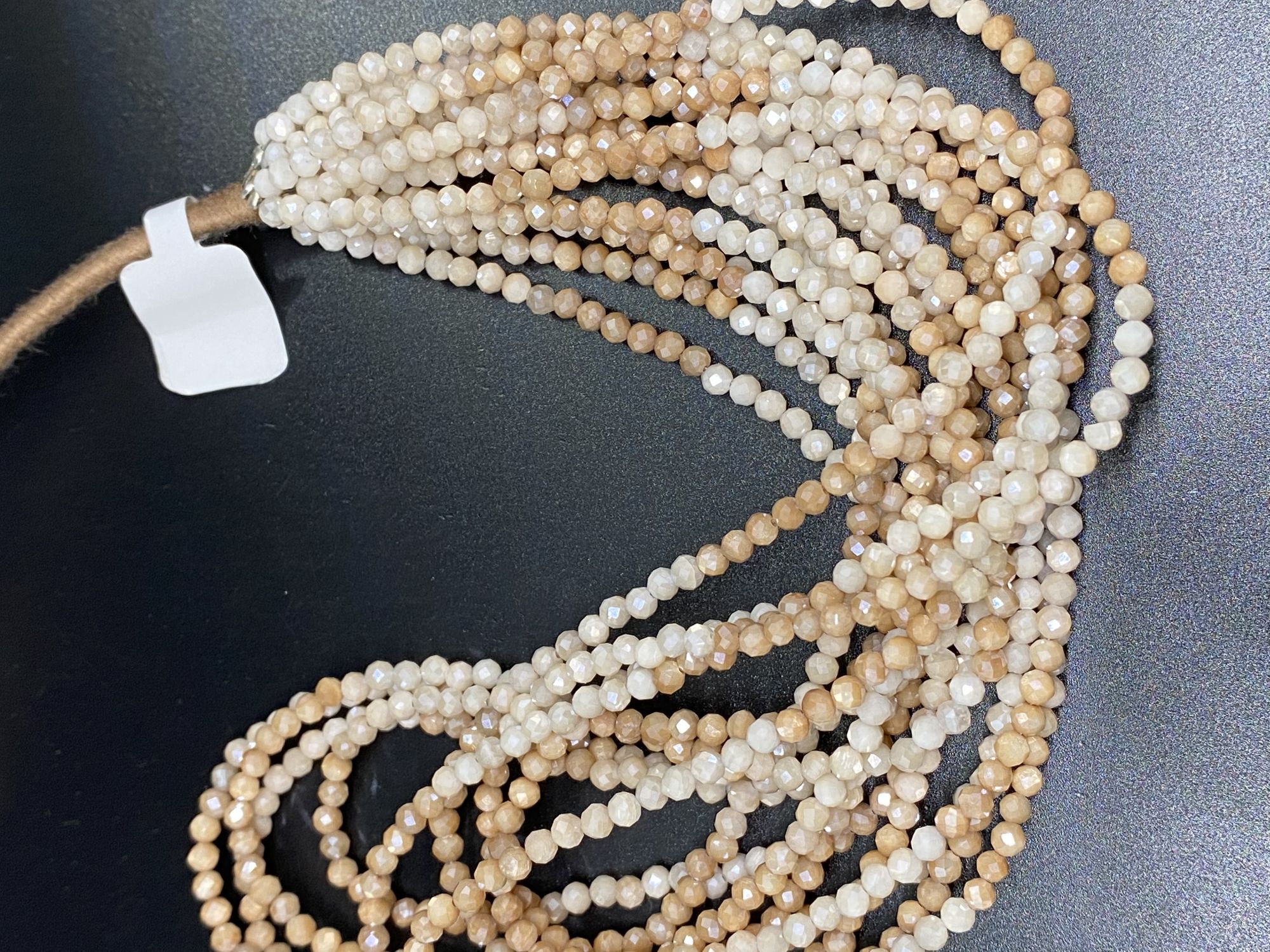 Coated Moonstone Rondelle