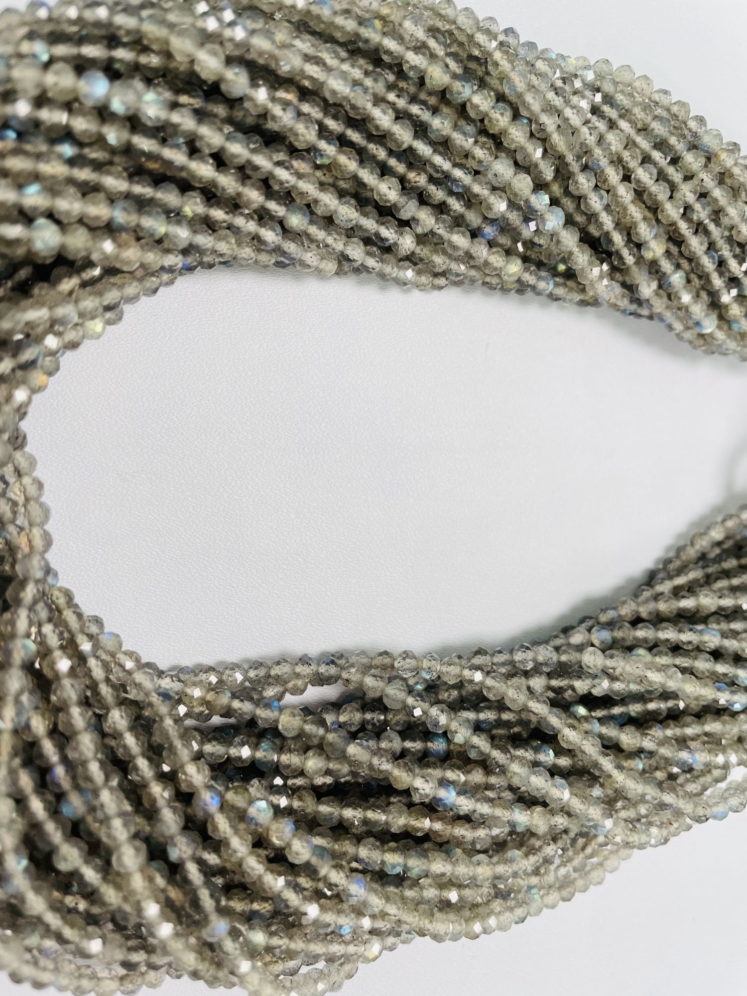 Labradorite Rondelle Faceted