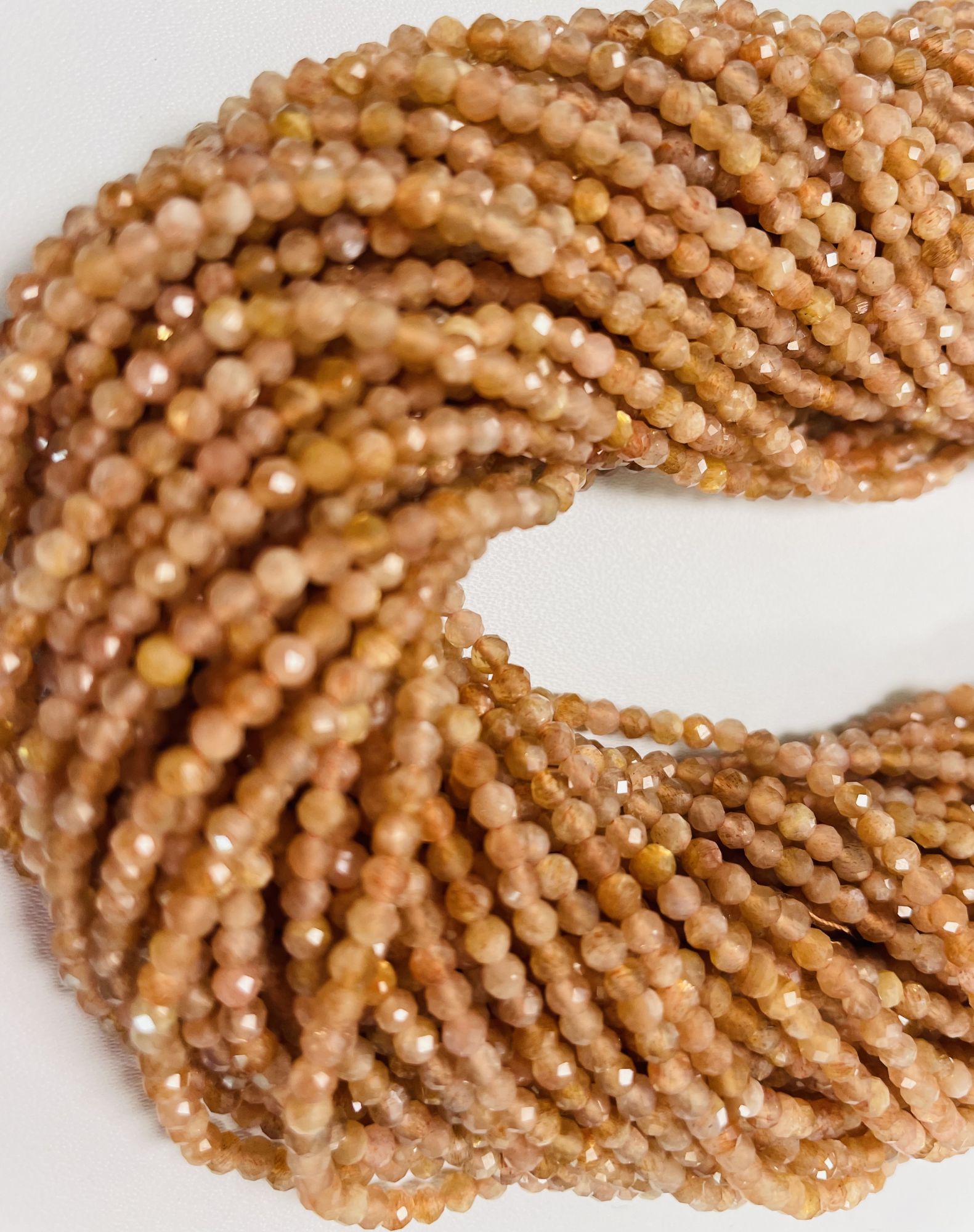 Sunstone Rondelle Faceted