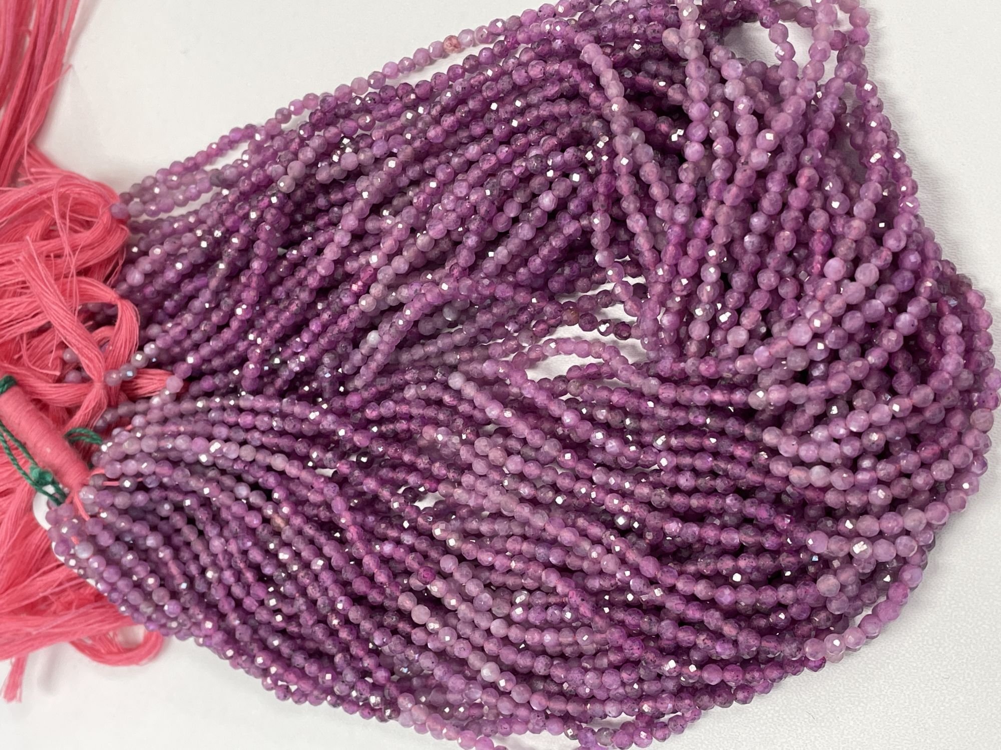 Shaded Ruby Rondelle Faceted