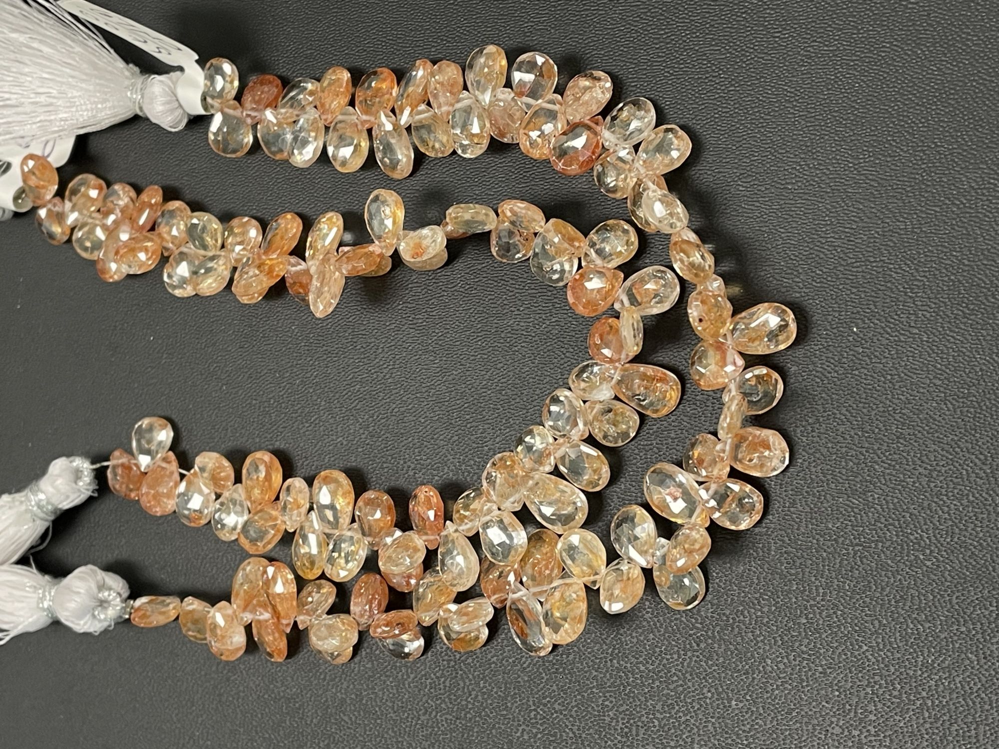 Orange Zircon Pear Faceted