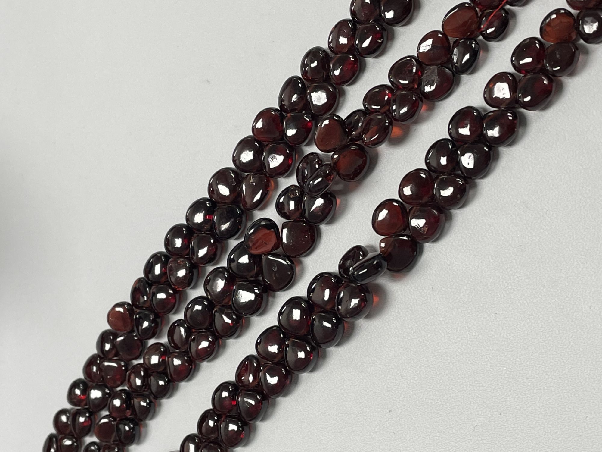 Red Garnet Heart Smooth