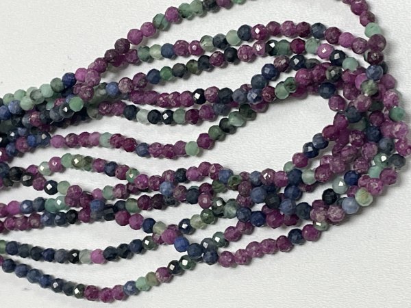 Multi Sapphire Rondelle Faceted