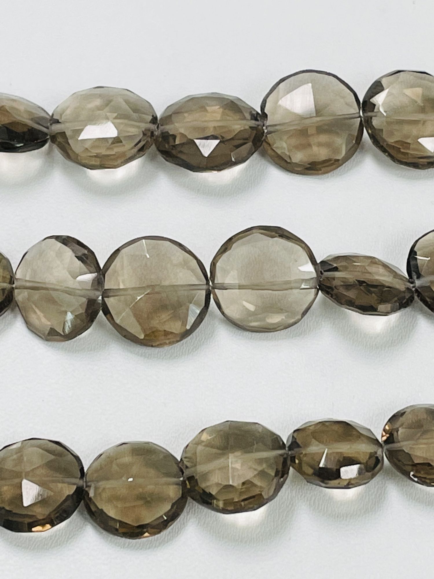 Smoky Quartz Coin Faceted