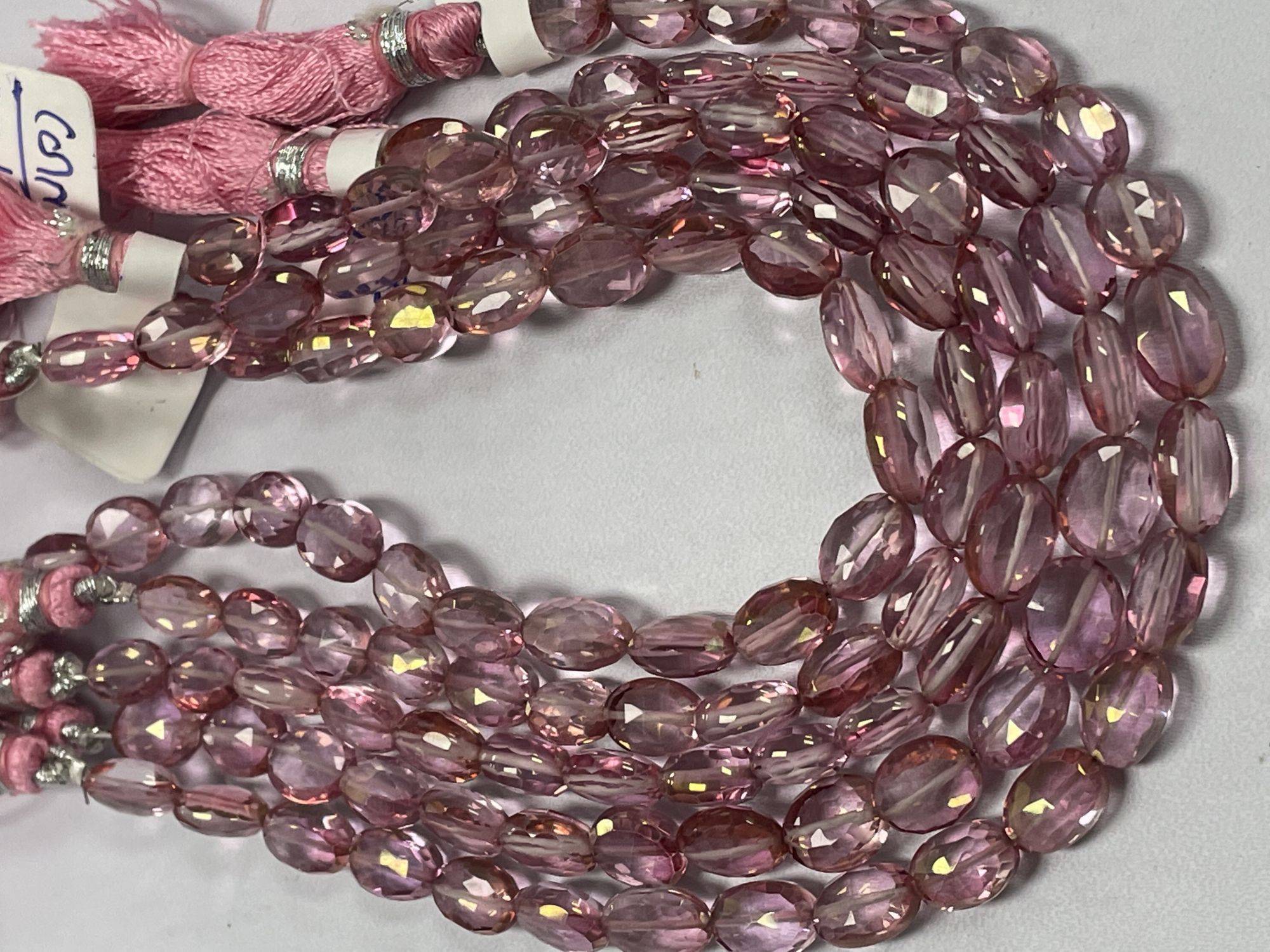 Pink Mystic Quartz Oval Faceted