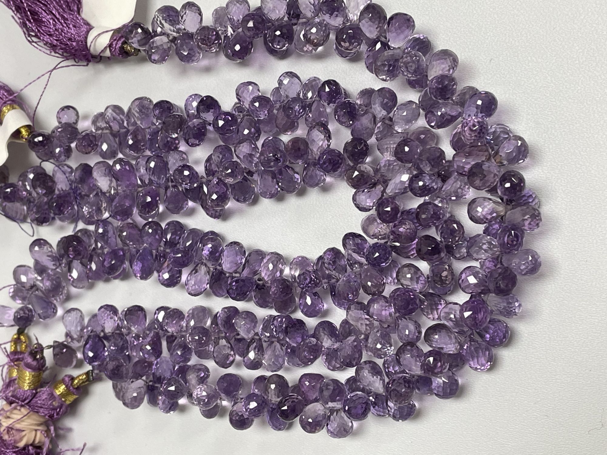 Purple Amethyst Drop Faceted